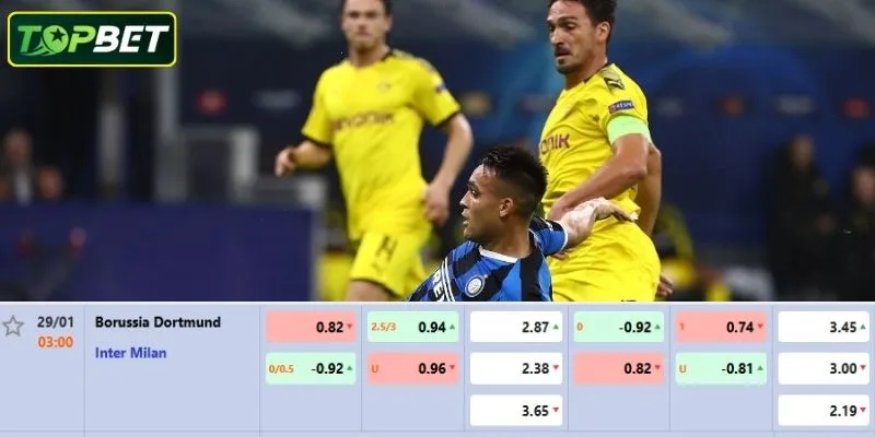 Ty Le Keo Chi Tiet Cho Tran Dau Dortmund Vs Inter Milan