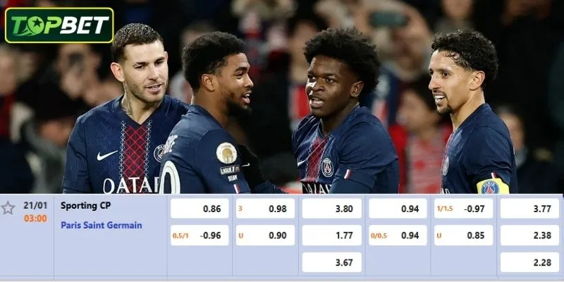 Ty Le Keo Chi Tiet Cho Tran Dau Sporting Vs Psg